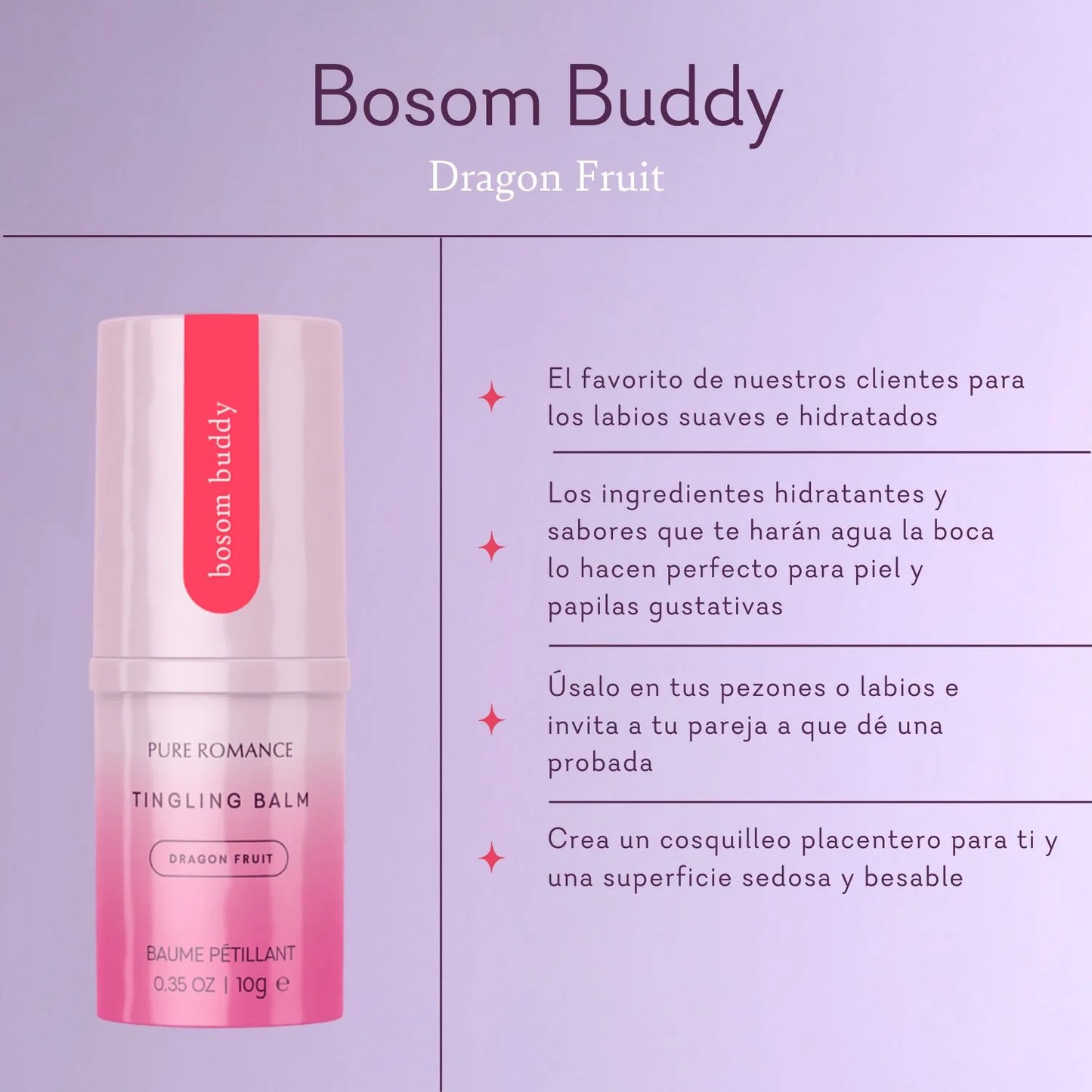 Bosom Buddy (Bálsamo Estimulante) Selecciona tu sabor preferido