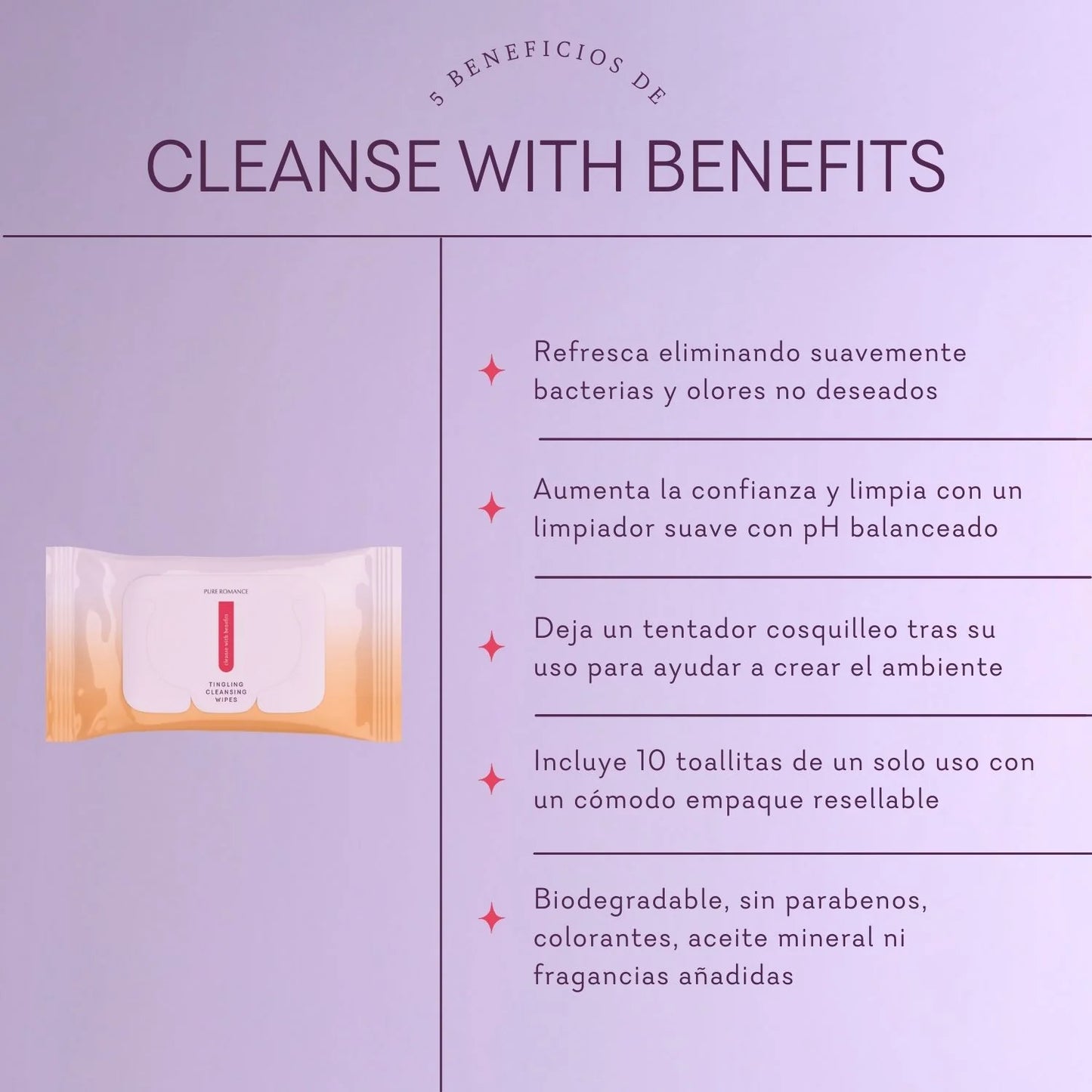 Cleanse With Benefits - Tingling Cleansing Wipes (Toallitas húmedas)