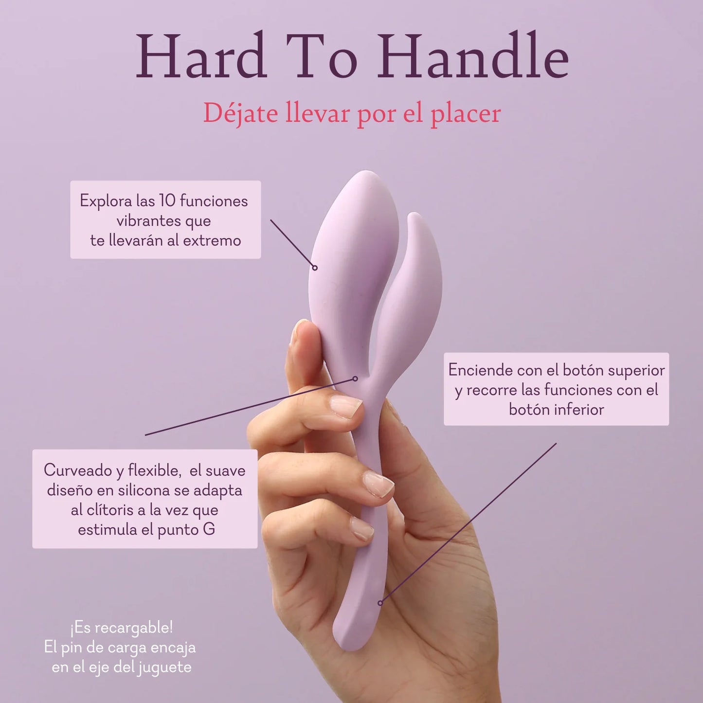 Hard to Handle (Vibrador Flexible de Doble Punta)