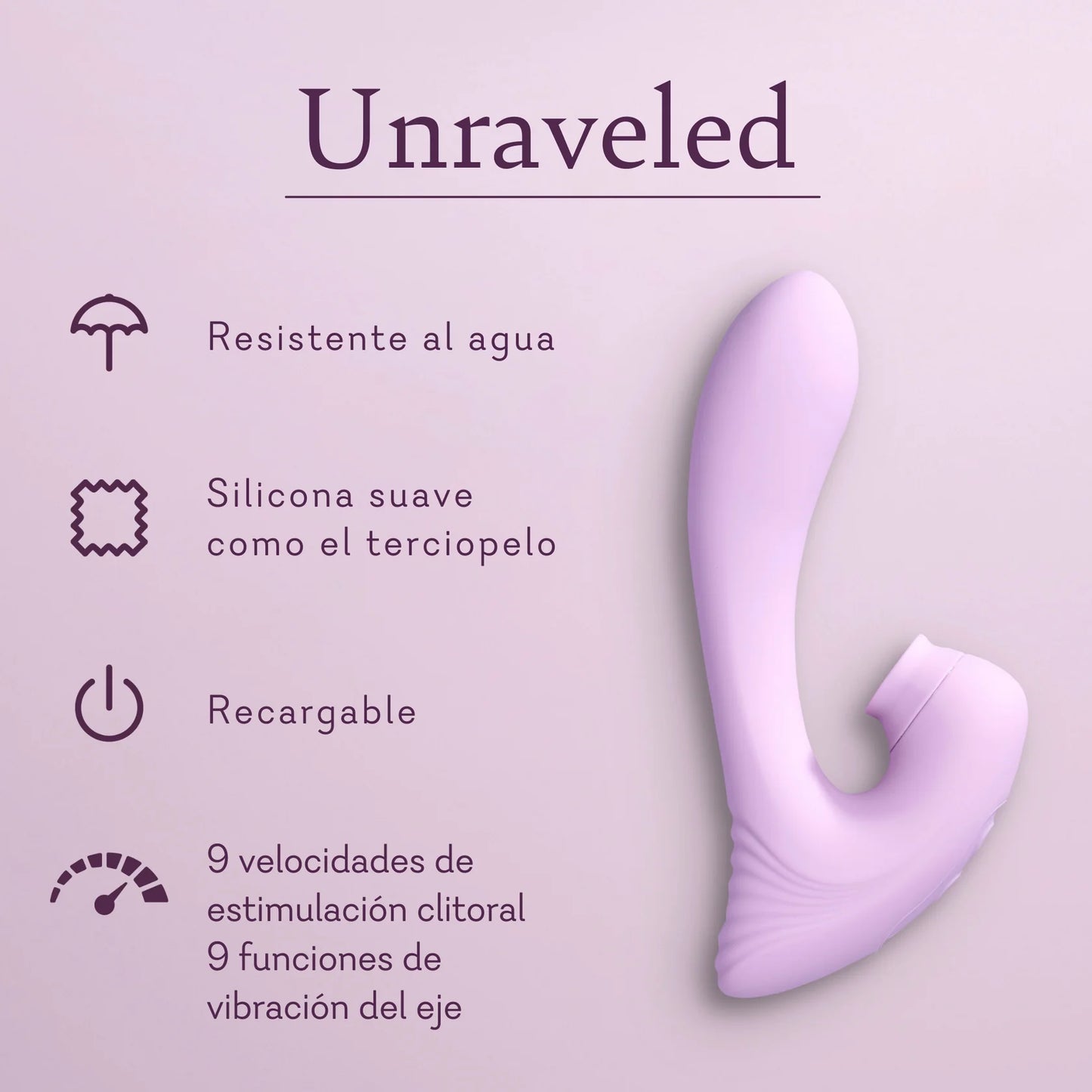 Unraveled (Vibrador de doble acción con estimulador)