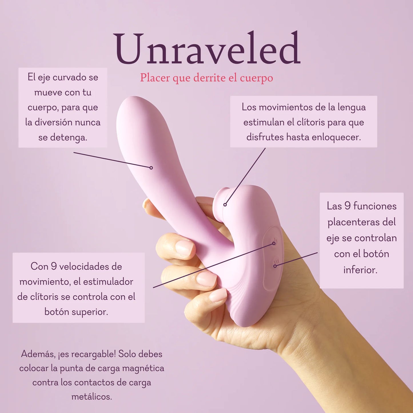 Unraveled (Vibrador de doble acción con estimulador)